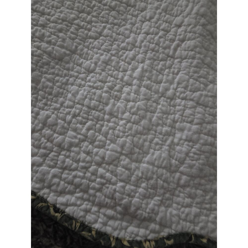 Vintage Cathedral Window Lap Quilt Scalloped Edge 58 X 45" Cottage - Picture 11 of 12